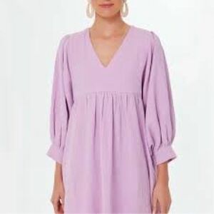 Pomander Place Tuckernuck Millie Gauze Mini Dress Lavender Size Large